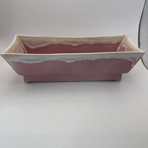 Pink Rectangular‎ Vintage USA Art Pottery Planter Art Deco Mid Century